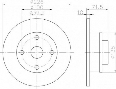 HELLA PAGID 8dd355101661 -  Тормозной диск